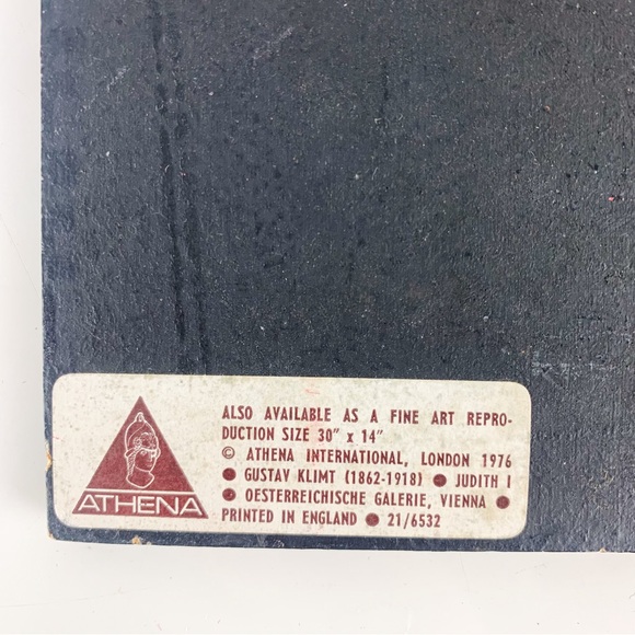 Vintage Gustav Klimt Judith Holofernes Wall Art Print Board Athena International - Picture 10 of 10